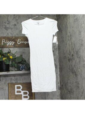 Bar III Womens Knit Bodycon Mini Dress 100151162 White XS